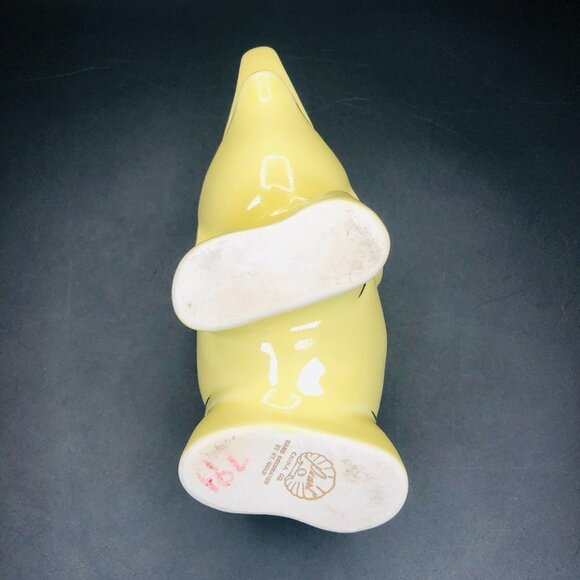 60s Kitsch Yellow Trunk Up Baby Elephant Ceramic Planter by PEARL China Co. - Picture 5 of 10